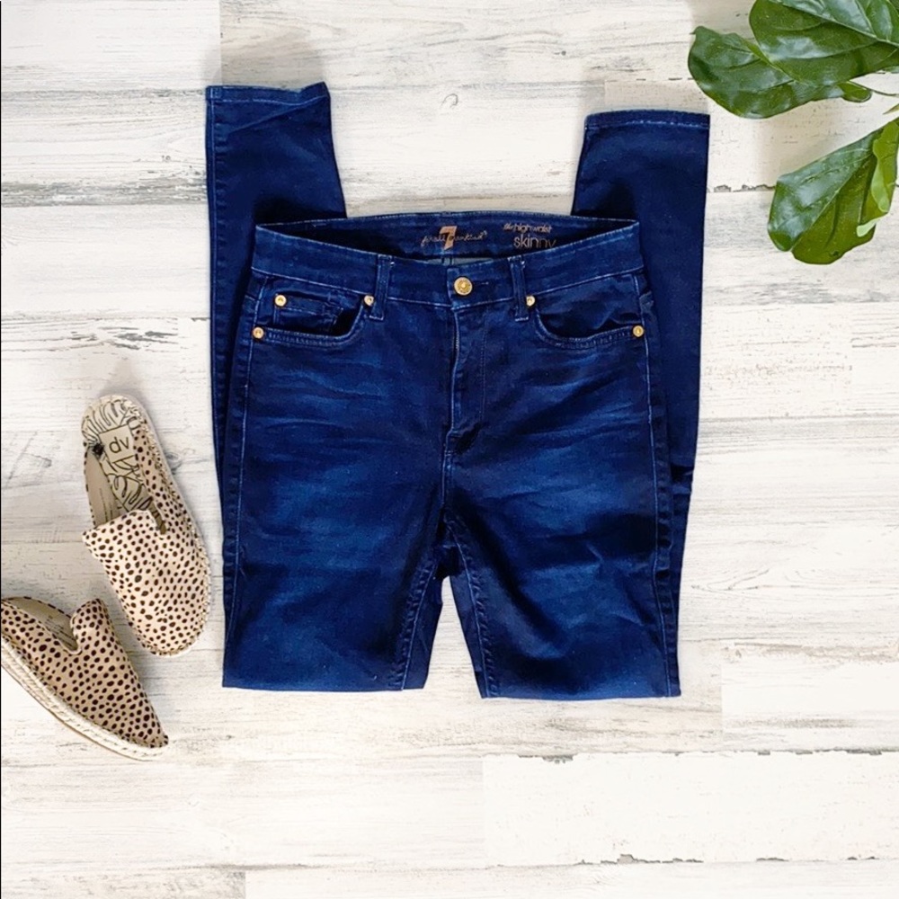 7 For All Mankind High Rise Skinny Jeans